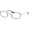 Image de Ray - Ban Unisex Ray - Ban RX6647 3177 Montures optiques Métal Tortue Transparent Géométrique Normale