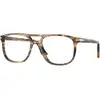 Image de Persol Unisex Persol PO3329V GRETA 1236 Montures optiques Acétate Marron Pilote Normale