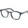 Image de Prada Homme Prada PR C04V 26F1O1 Montures optiques Acétate Bleu Pillow Normale