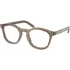 Image de Prada Homme Prada PR C04V 18T1O1 Montures optiques Acétate Marron Pillow Normale