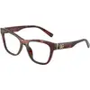 Image de Dolce & Gabbana Femme Dolce & Gabbana DG3430 3222 Montures optiques Acétate Rouge Carré Normale