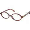 Image de Miu Miu Femme Miu Miu MU 01XV 26E1O1 Montures optiques Acétate Marron Ronde Normale