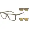 Image de Emporio Armani Homme Emporio Armani EA4258 54371W Lunettes de soleil Injecté Marron Transparent Carré Normale