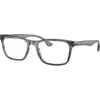 Image de Ray - Ban Unisex Ray - Ban RX5279 8453 Montures optiques Acétate Gris Transparent Carré Normale