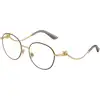 Image de Dolce & Gabbana Femme Dolce & Gabbana DG1365 1334 Montures optiques Métal Noir Ronde Normale