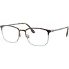 Image de Ray - Ban Unisex Ray - Ban RX6494 3223 Montures optiques Métal Gris Transparent Pillow Normale