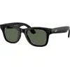 Image de Ray - Ban Unisex Ray - Ban Meta RW4012 Wayfarer 601/71 - GEN 2 Lunettes de soleil Injecté Noir Vert G15 Carré Normale