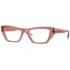 Image de VOGUE EYEWEAR Femme VOGUE EYEWEAR VO5701U 3290 Montures optiques Acétate Rose Transparent Cat Eye Normale