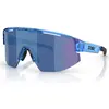 Image de Lunettes de soleil Bliz Matrix, modèle transparent, couleur fumée, avec détails bleus, protection UV CAT3. Modèle transparent, couleur fumée, avec détails bleus, protection UV CAT3