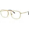 Image de Ray - Ban Unisex Ray - Ban RX6548 2500 Montures optiques Métal Or Transparent Carré Normale