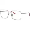 Image de Ray - Ban Unisex Ray - Ban RX6553 2502 Montures optiques Métal Gris Transparent Carré Normale