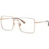 Image de Ray - Ban Unisex Ray - Ban RX6553 3094 Montures optiques Métal Or Transparent Carré Normale