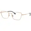 Image de Ray - Ban Unisex Ray - Ban RX6552 3094 Montures optiques Métal Or Transparent Géométrique Normale