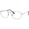 Image de Ray - Ban Unisex Ray - Ban RX6579 RX6579 2502 Montures optiques Métal Gris Transparent Carré Normale
