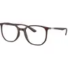Image de Ray - Ban Unisex Ray - Ban RX7397 8088 Montures optiques Coup d'oeil Violet Transparent Géométrique Normale