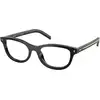Image de Prada Femme Prada PR D01VU 16K1O1 Montures optiques Acétate Noir Transparent Ronde Normale