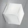Image de Dado Applique et plafonnier au design moderne en métal blanc mat avec diffuseur en verre triplex opale, dimensions 11x11x13 cm, douille E27