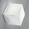 Image de Dado Applique Et Plafonnier Au Design Moderne En Métal Blanc Mat Avec Diffuseur En Verre Triplex Opale, Dimensions 11x11x13 Cm, Douille E27