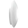 Image de Zafferano Applique Et Plafonnier, Verre Triplex Opale Satiné Et Métal, Ø 400x130 Mm, 2x E27 De 52 Watt, Ip20, Blanc, Verre Blanc Opale Satiné