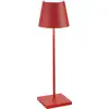 Image de Poldina Pro Lampe de Table LED Rechargeable Sans Fil variateur 2700K-3000K IP65 Usage Intérieur/Extérieur h.38cm Rouge