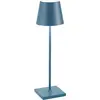 Image de Lampe Led Poldina Pro Bleu Avio Rechargeable Ip65 Usage Extérieur, Dimmable Avec Autonomie Jusqu'À 12 Heures