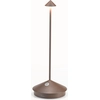 Image de Lampe de table LED Pina Pro Corten rechargeable et dimmable sans fil Zafferano