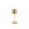 Image de Lampe De Table Led Poldina Pro Mini Gold Leaf, Rechargeable Et Dimmable Avec Une Autonomie Allant Jusqu'À 12 Heures