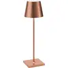 Image de Lampe De Table Led Poldina Pro Copper Leaf, Rechargeable Et Dimmable Avec Une Autonomie Allant Jusqu'À 12 Heures
