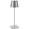 Image de Lampe De Table Led Poldina Pro Silver Leaf, Rechargeable Et Dimmable Avec Une Autonomie Allant Jusqu'À 12 Heures