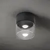 Image de Lens Plafonnier LED en aluminium moulé sous pression Gris Foncé 6.5W 3000K IP65 - Solution d'éclairage polyvalente pour extérieurs et intérieurs