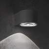 Image de Applique Led Lens Ip65 Pour Extérieur Et Intérieur En Aluminium Moulé Sous Pression Gris Foncé 6w 3000k Design Moderne Compact Et Élégant