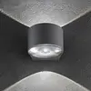 Image de Lens Applique murale à LED bi-émission en aluminium moulé sous pression Gris Foncé 12W IP65 pour éclairage extérieur et intérieur 7.6x10.5x12 cm