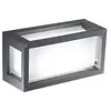 Image de Home Applique ou plafonnier LED 10W 3000K en aluminium moulé sous pression Gris Foncé IP54 avec diffuseur en verre satiné pour intérieur et extérieur