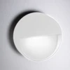 Image de Bottom Applique Murale À Led Pour Extérieur Et Intérieur, Forme Ronde, Aluminium Moulé Sous Pression, Couleur Blanc Mat, 4.5w, 3000k, Ip54, 10x3 Cm