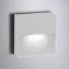 Image de Applique Murale LED Bottom 4.5W 3000K IP54 en Aluminium Peint en Blanc Mat - Design Compact et Moderne pour Éclairage Extérieur et Intérieur
