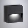 Image de Applique Led Bottom Pour Extérieur Et Intérieur 4.5w 3000k Ip54 En Aluminium Moulé Sous Pression Gris Foncé Forme Carrée Design Moderne Et Élégant