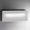 Image de Applique LED Bottom au design rectangulaire en aluminium blanc mat 8,5W IP54 3000K 729lm, idéale pour l'éclairage résidentiel