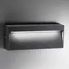Image de Applique Led Gris Foncé 8.5W Ip54 3000K En Aluminium Moulé Sous Pression Pour Intérieur Et Extérieur Design Moderne Et Élégant Ligne Slim