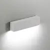 Image de Slat Applique LED 4W IP65 Rectangulaire en Aluminium Moulé sous Pression Blanc Mat pour Éclairage Intérieur et Extérieur Dimensions 18x4,5x3 cm