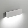 Image de Slat Applique Led 4w Ip65 Rectangulaire En Aluminium Moulé Sous Pression Blanc Mat Pour Éclairage Intérieur Et Extérieur Dimensions 18x4,5x3 Cm