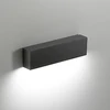 Image de Slat Applique Murale Led Design Moderne Rectangulaire En Aluminium Moulé Sous Pression Pour Extérieur Et Intérieur, Gris Foncé, 4w 3000k, Ip65