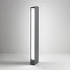 Image de Slat Borne Lumineuse À Led Extérieur, Aluminium Moulé Sous Pression Gris Foncé, Diffuseur Polycarbonate, 14w, 3000k, Indice Ip54, Hauteur 60.5 Cm