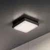 Image de Alu Applique et Plafonnier en Aluminium Moulé Sous Pression Gris Foncé 10W LED IP54 3000K 1249 Lumens, Design Moderne Carré 17.5x17.5x4.5 cm