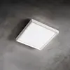 Image de Alu Applique et Plafonnier en Aluminium Laqué Blanc, LED 25W, 3000K, IP54, Design Moderne Carré 27x27 cm pour Intérieur et Extérieur