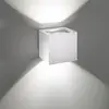 Image de Sole Applique murale pour extérieur et intérieur en aluminium blanc mat LED 20W 3000K IP54, design moderne et minimaliste, 12x12x12 cm haute qualité