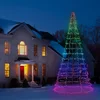Image de Twinkly Tree Pole Arbre LED pour mât de drapeau 1000 LED blanc chaud et multicolore 6m noir