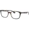Image de Ray - Ban Unisex Ray - Ban RX5375 5082 Montures optiques Acétate Marron Transparent Carré Normale