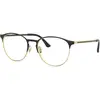 Image de Ray - Ban Unisex Ray - Ban RX6375 3051 Montures optiques Métal Noir Transparent Pantos Normale