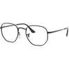 Image de Ray - Ban Unisex Ray - Ban RX6448 HEXAGONAL 2509 Montures optiques Métal Noir Transparent Géométrique Normale