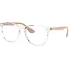 Image de Ray - Ban Femme Ray - Ban RX7046 ERIKA 5953 Montures optiques Injecté Transparent Transparent Ronde Normale